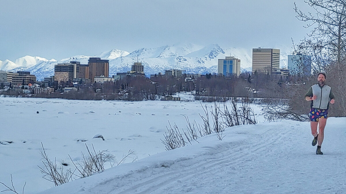 Anchorage coastal trail winter