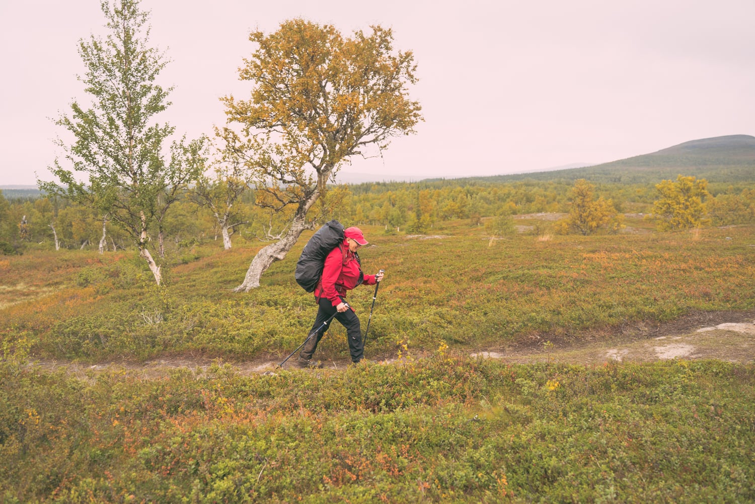 carrying camera gear inside a backpack