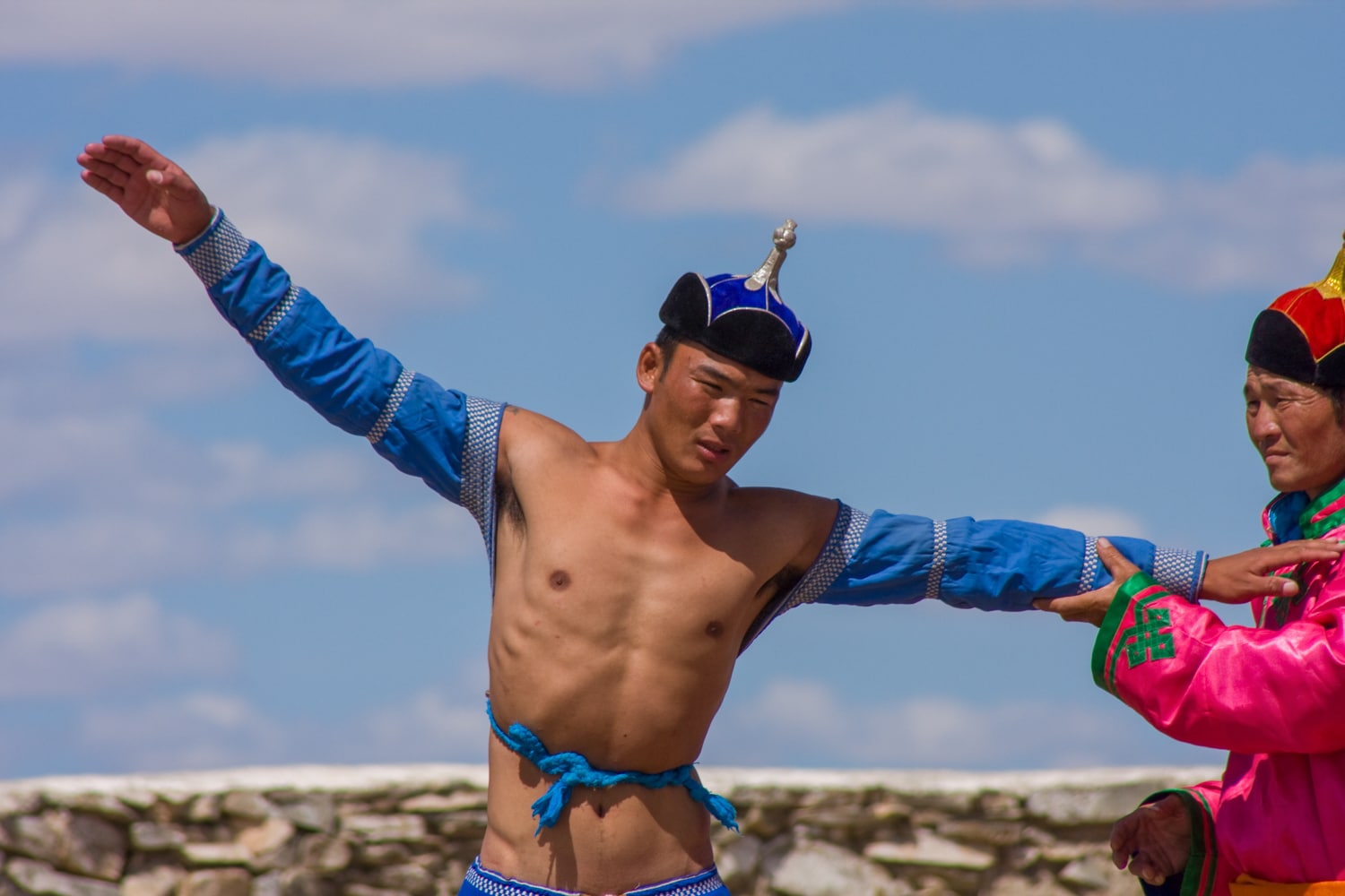 mongolian wrestling victory dance