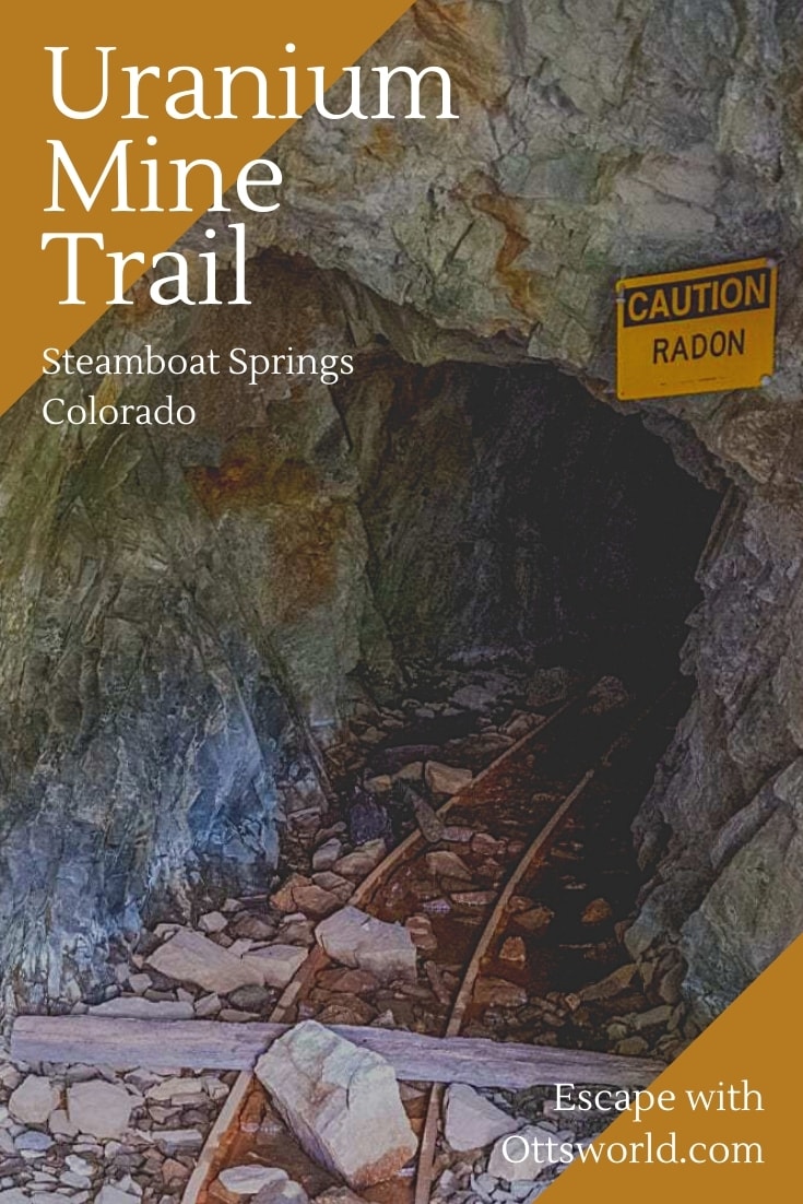 uranium mine opening with rail tracks